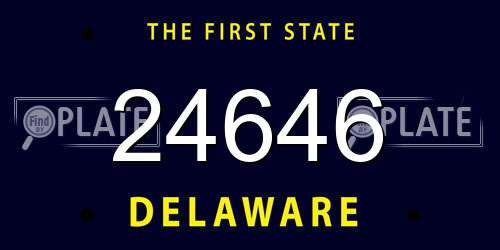 24646 Delaware License Plate