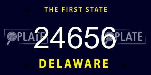 24656 Delaware License Plate