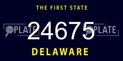 24675 Delaware License Plate
