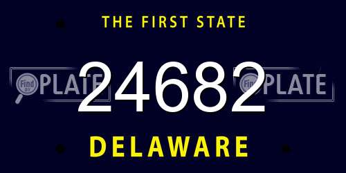 24682 Delaware License Plate