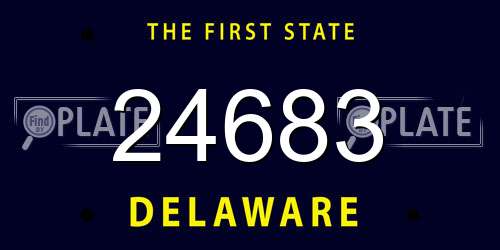 24683 Delaware License Plate
