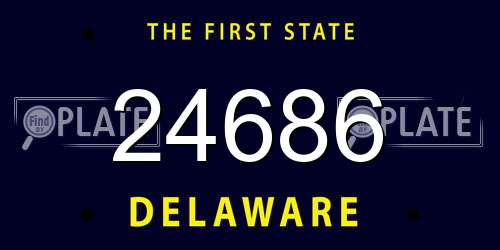 24686 Delaware License Plate