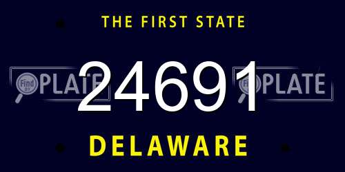 24691 Delaware License Plate