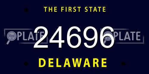 24696 Delaware License Plate