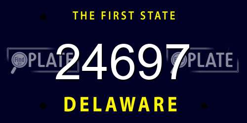 24697 Delaware License Plate