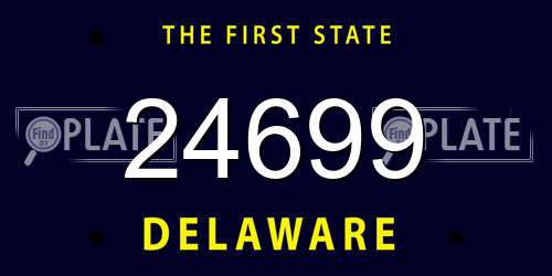 24699 Delaware License Plate