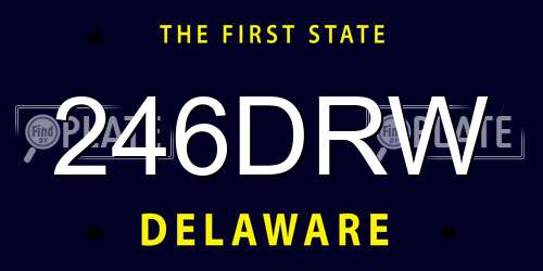 246DRW Delaware License Plate