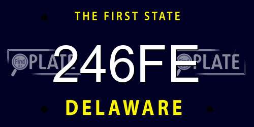 246FE Delaware License Plate