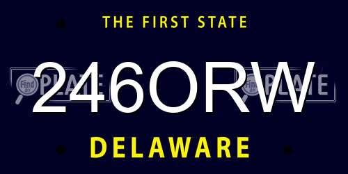246ORW Delaware License Plate