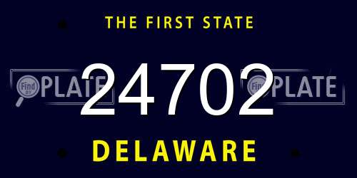 24702 Delaware License Plate