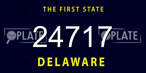 24717 Delaware License Plate