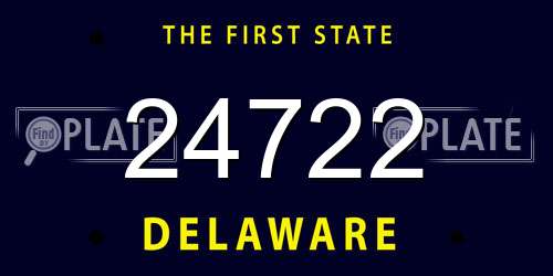 24722 Delaware License Plate