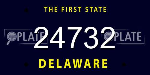 24732 Delaware License Plate