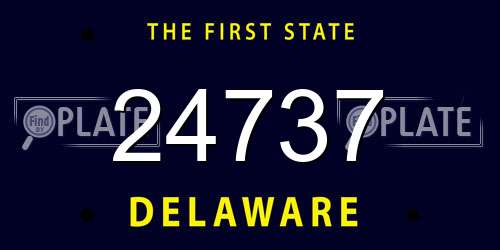 24737 Delaware License Plate