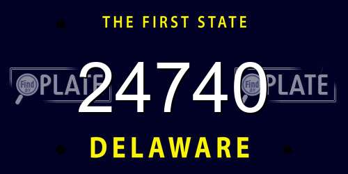 24740 Delaware License Plate