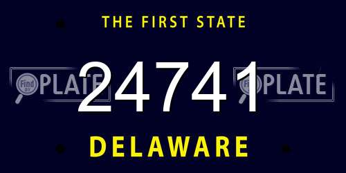 24741 Delaware License Plate