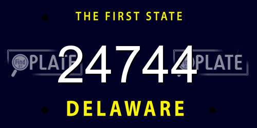 24744 Delaware License Plate