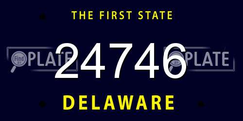 24746 Delaware License Plate