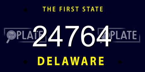 24764 Delaware License Plate