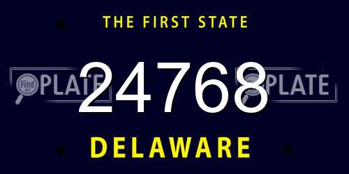 24768 Delaware License Plate