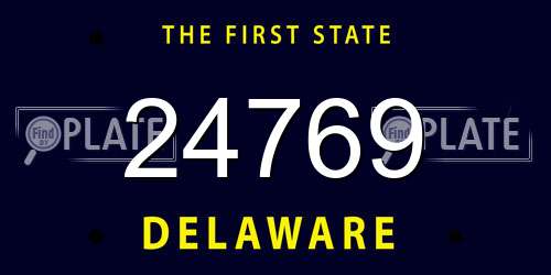 24769 Delaware License Plate