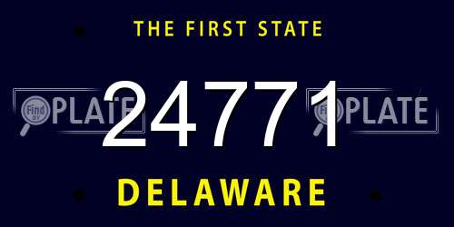 24771 Delaware License Plate