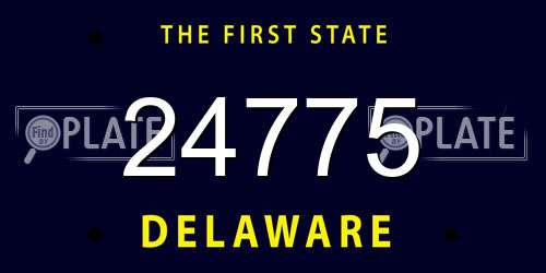 24775 Delaware License Plate
