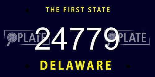 24779 Delaware License Plate