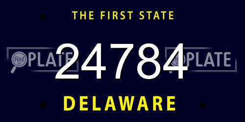 24784 Delaware License Plate