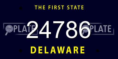 24786 Delaware License Plate
