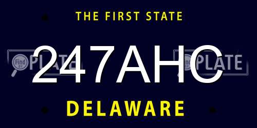 247AHC Delaware License Plate