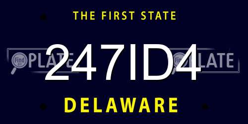 247ID4 Delaware License Plate