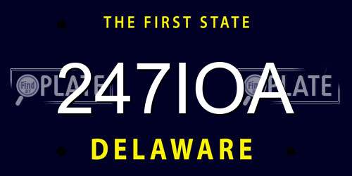 247IOA Delaware License Plate
