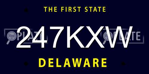 247KXW Delaware License Plate