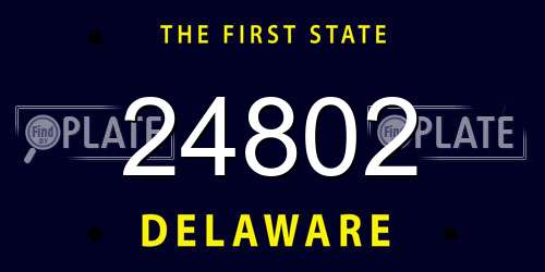 24802 Delaware License Plate