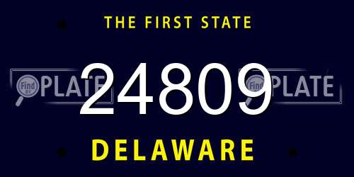 24809 Delaware License Plate