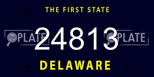 24813 Delaware License Plate