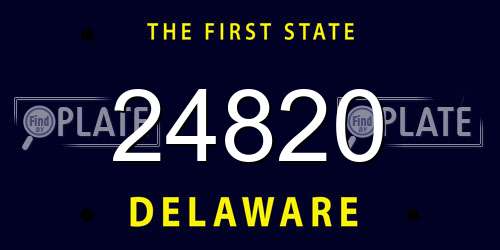 24820 Delaware License Plate