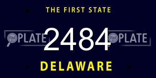 2484 Delaware License Plate