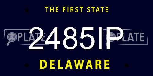 2485IP Delaware License Plate