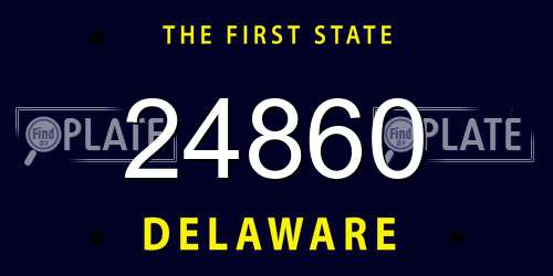 24860 Delaware License Plate