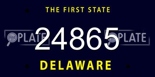 24865 Delaware License Plate