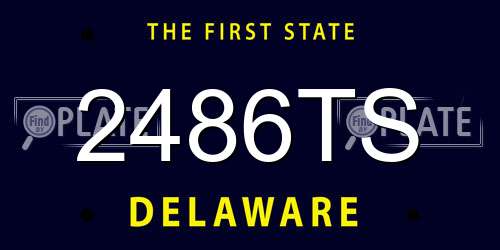2486TS Delaware License Plate
