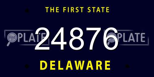 24876 Delaware License Plate