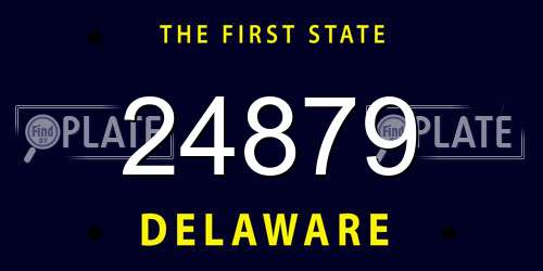 24879 Delaware License Plate