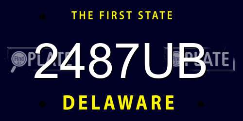 2487UB Delaware License Plate