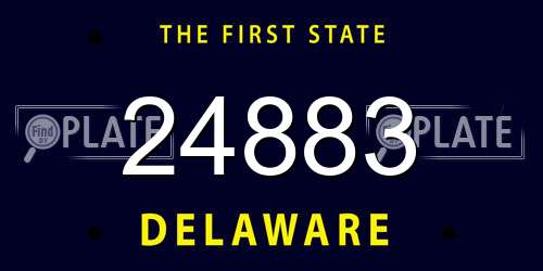 24883 Delaware License Plate