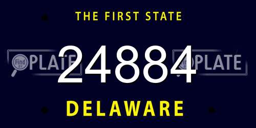 24884 Delaware License Plate