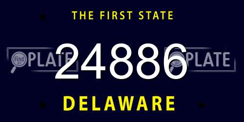 24886 Delaware License Plate