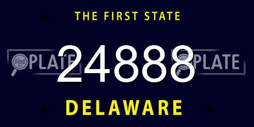 24888 Delaware License Plate